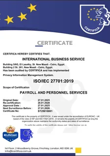 ISO/IEC 27701:2019 Certificate